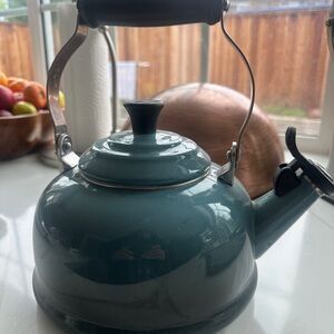 Le Creuset Teal Kettle with Black Handle